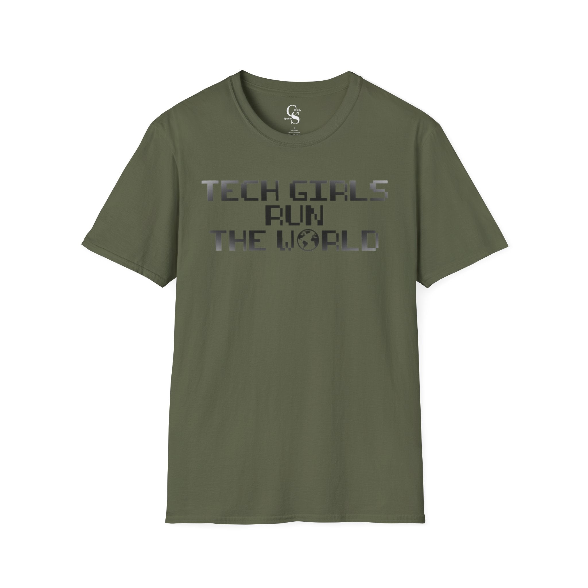 Tech Girls Run the World Tee - Front and Back Tee
