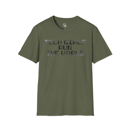 Tech Girls Run the World Tee - Front and Back Tee