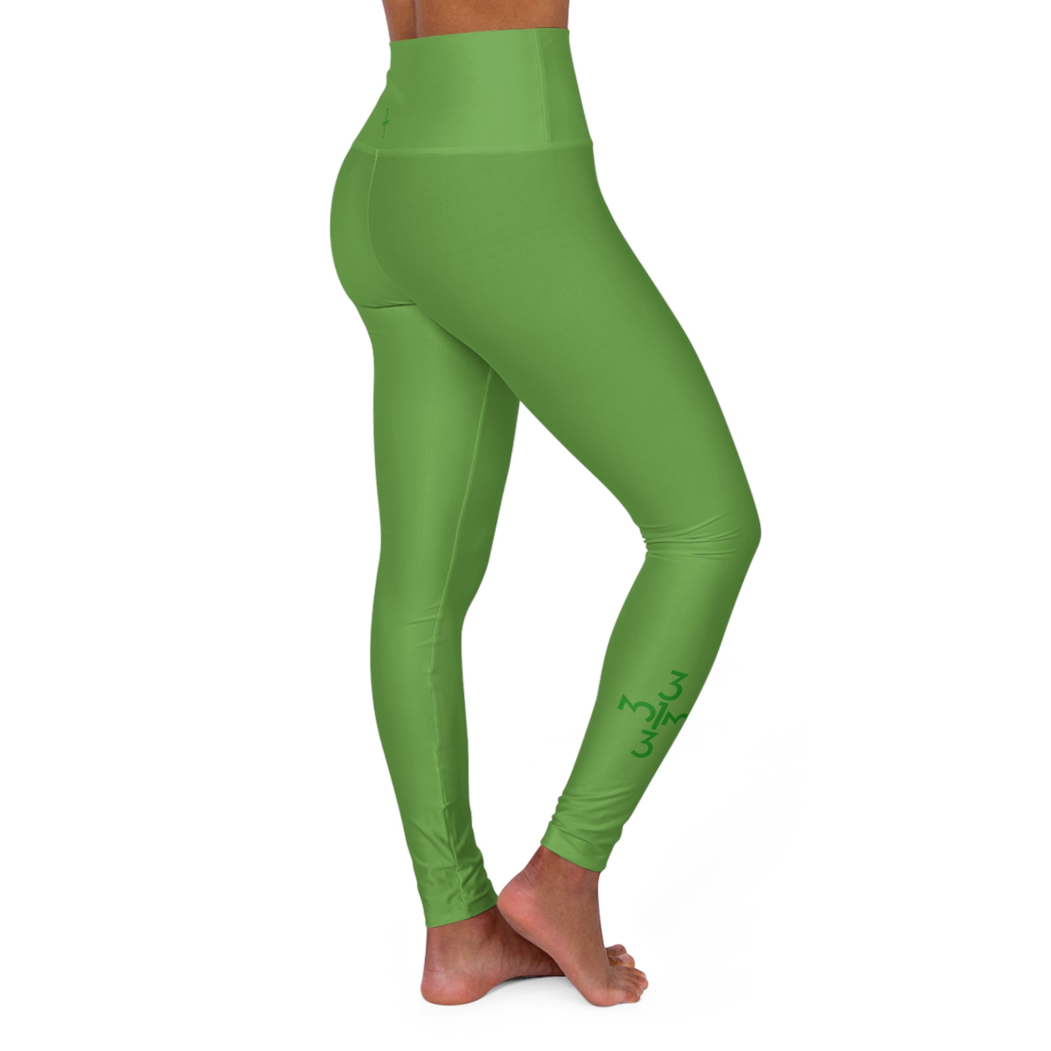 Twisted 313 Green High Waisted Yoga Leggings - Tonyalicious Tees