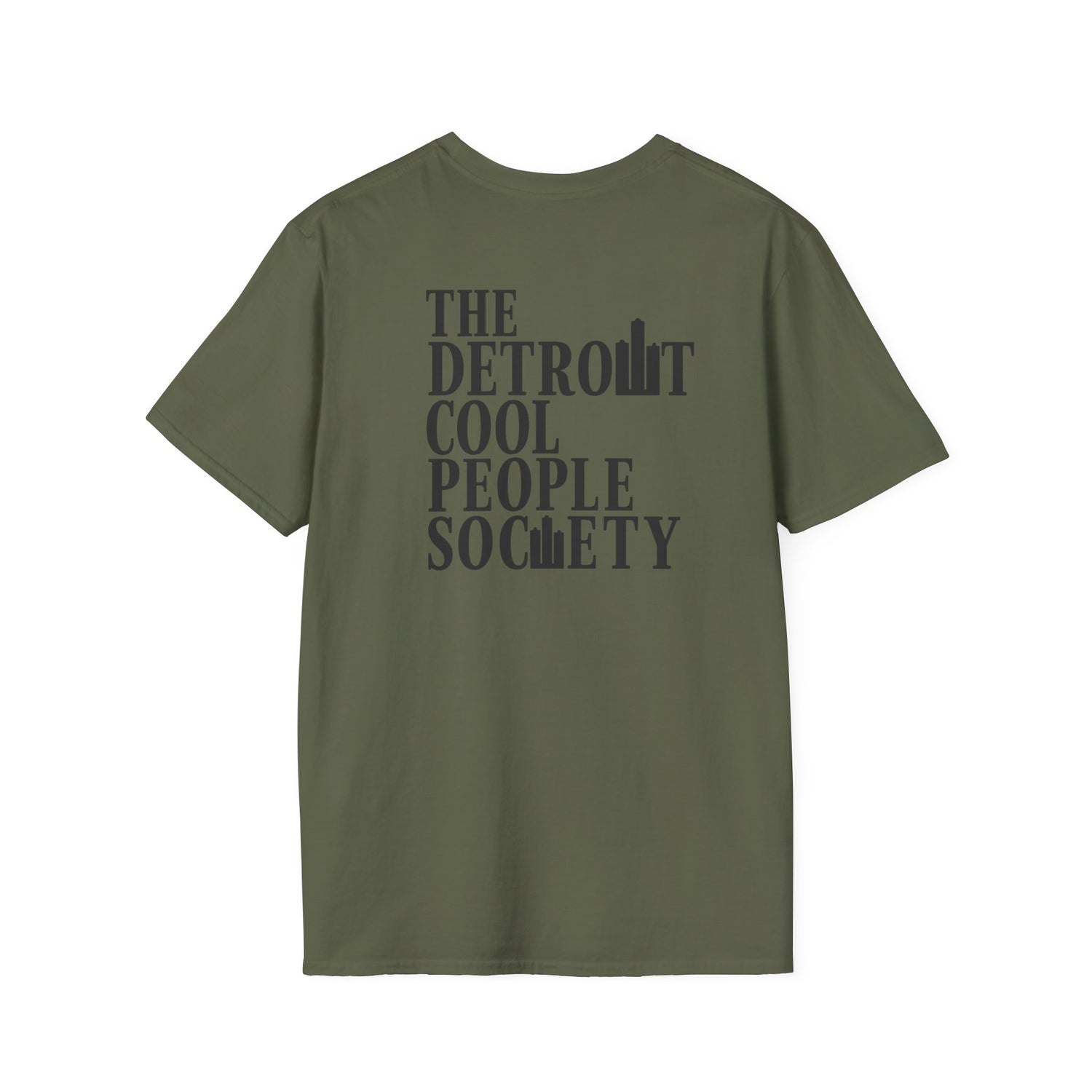 Detroit Cool People Society Tee - Front and Back Print Alternate Colors