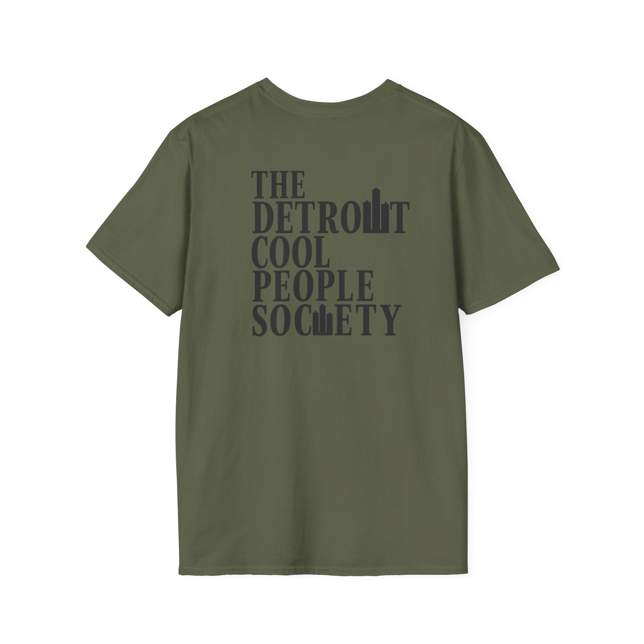 Detroit Cool People Society Tee - Front and Back Print Alternate Colors
