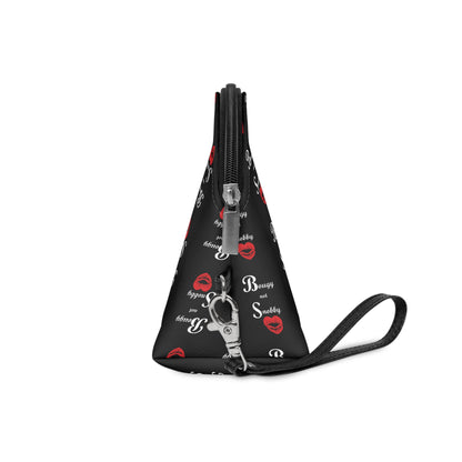 Bougy not Snobby Black Monogram Makeup Bag with Wristlet - Tonyalicious Tees