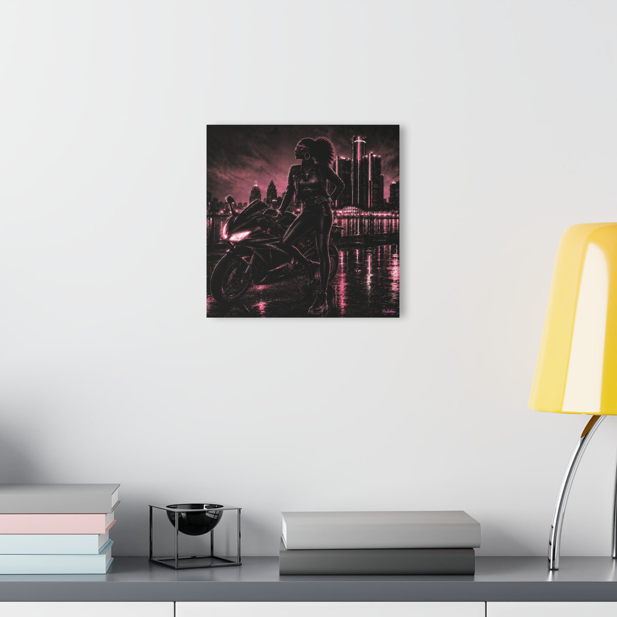 Detroit Fabulous Neon Nights Acrylic Art Series No. 2 - Midnight Rider