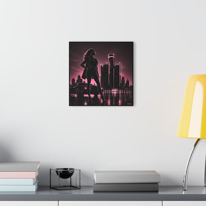 Detroit Fabulous Neon Nights Acrylic Art Series No. 1 - Motor City Muse