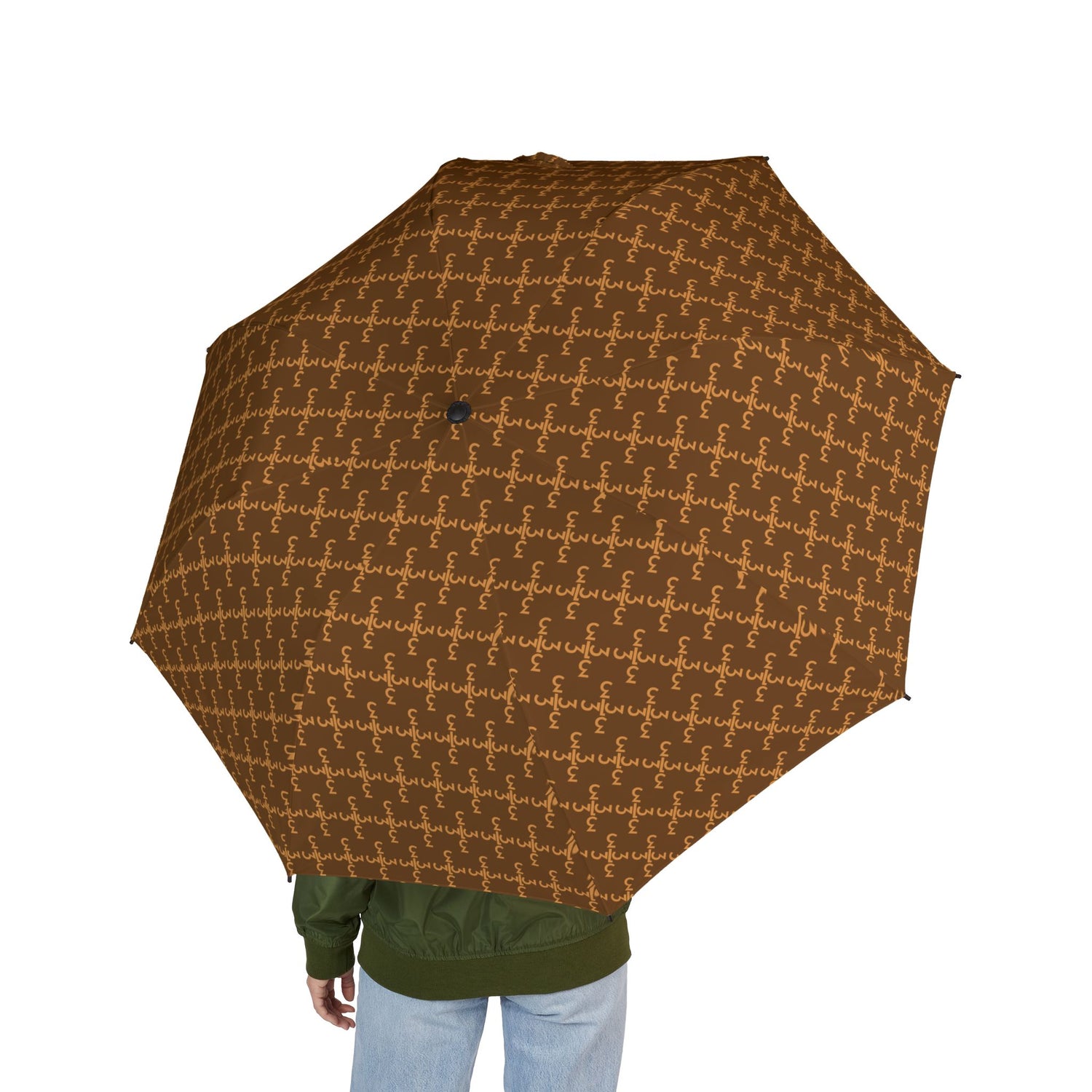 Twisted 313 Brown Compact Foldable Umbrella - Tonyalicious Tees