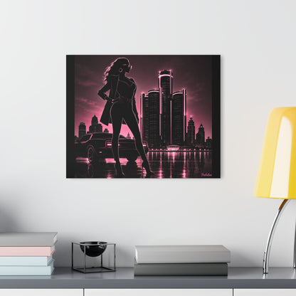 Detroit Fabulous Neon Nights Acrylic Art Series No. 1 - Motor City Muse