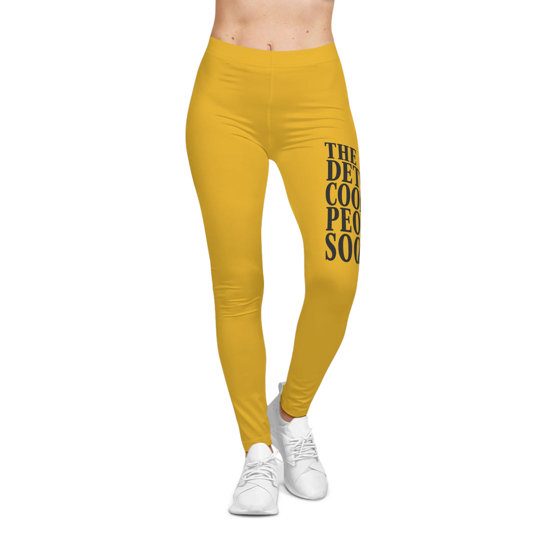 The Detroit Cool People Society Printed Leggings - Black n Yellow - Tonyalicious Tees