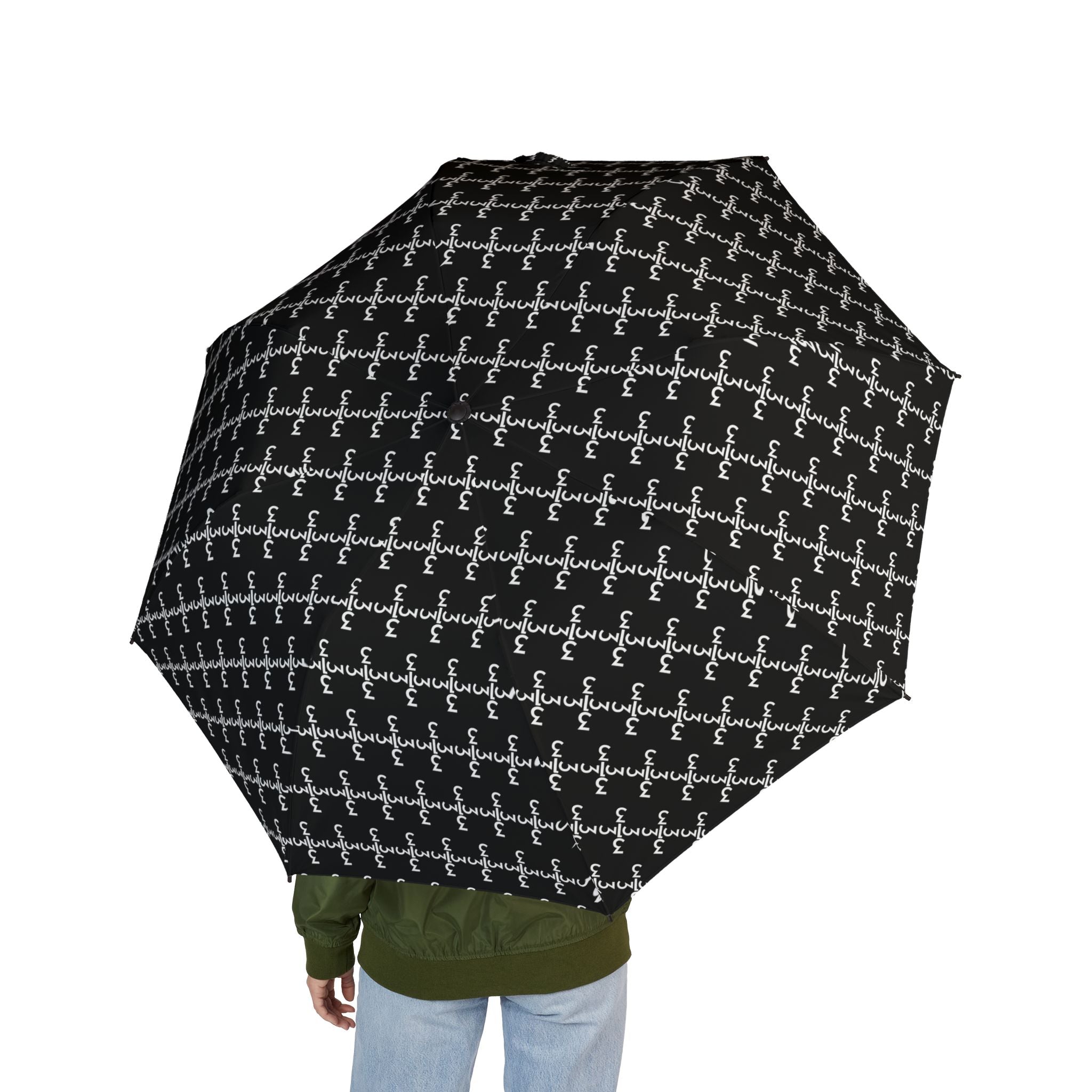 Twisted 313 Black and White Compact Foldable Umbrella - Tonyalicious Tees