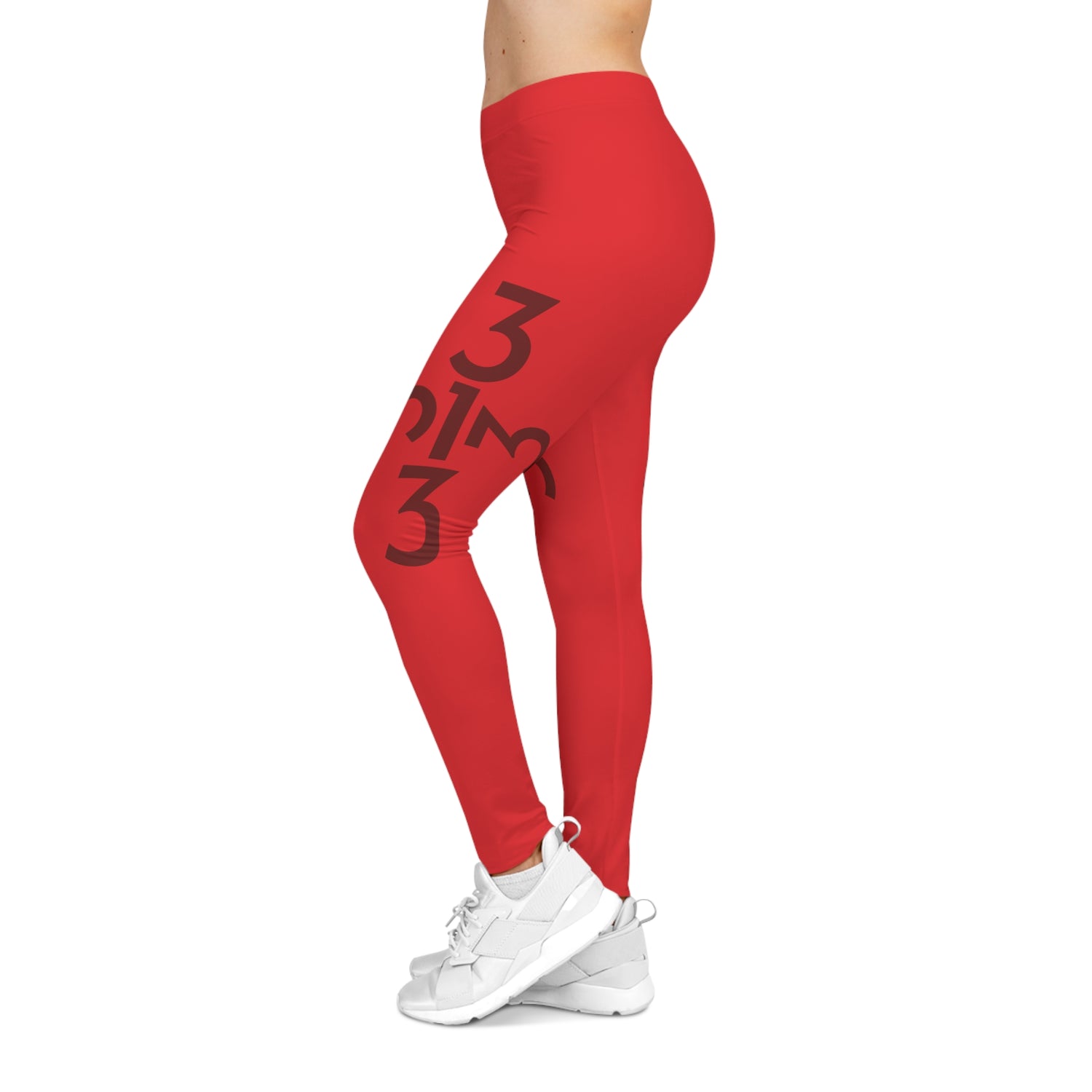 Twisted 313 Bold Red on Red Leggings - Tonyalicious Tees