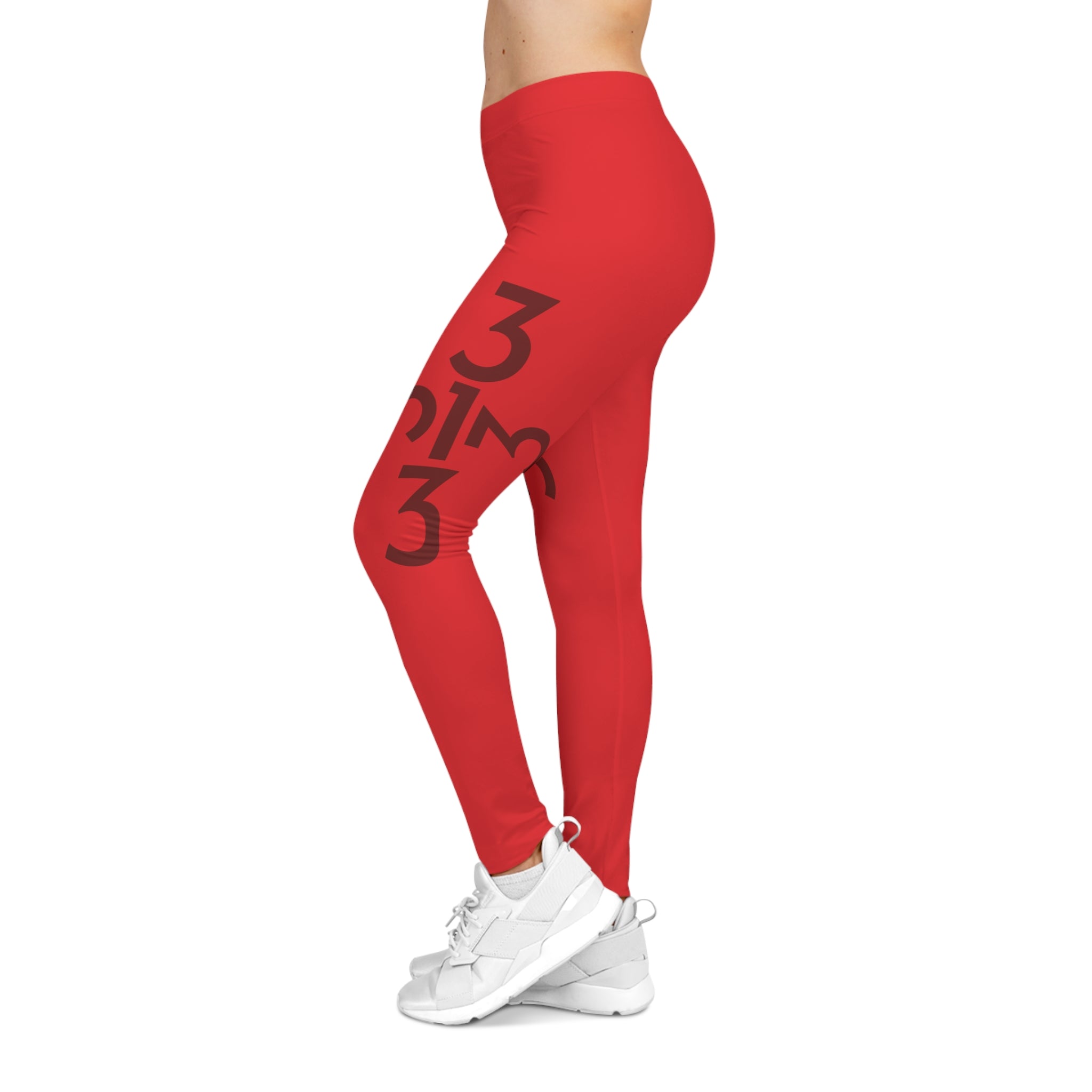 Twisted 313 Bold Red on Red Leggings - Tonyalicious Tees