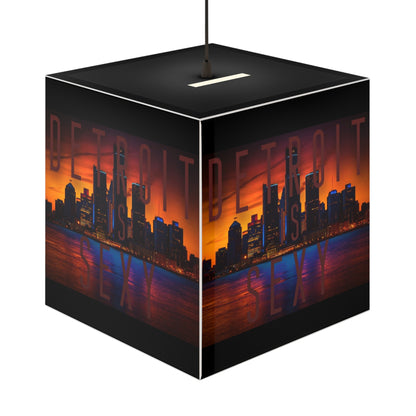 Detroit Skyline Cityscape Cube Lamp - Tonyalicious Tees