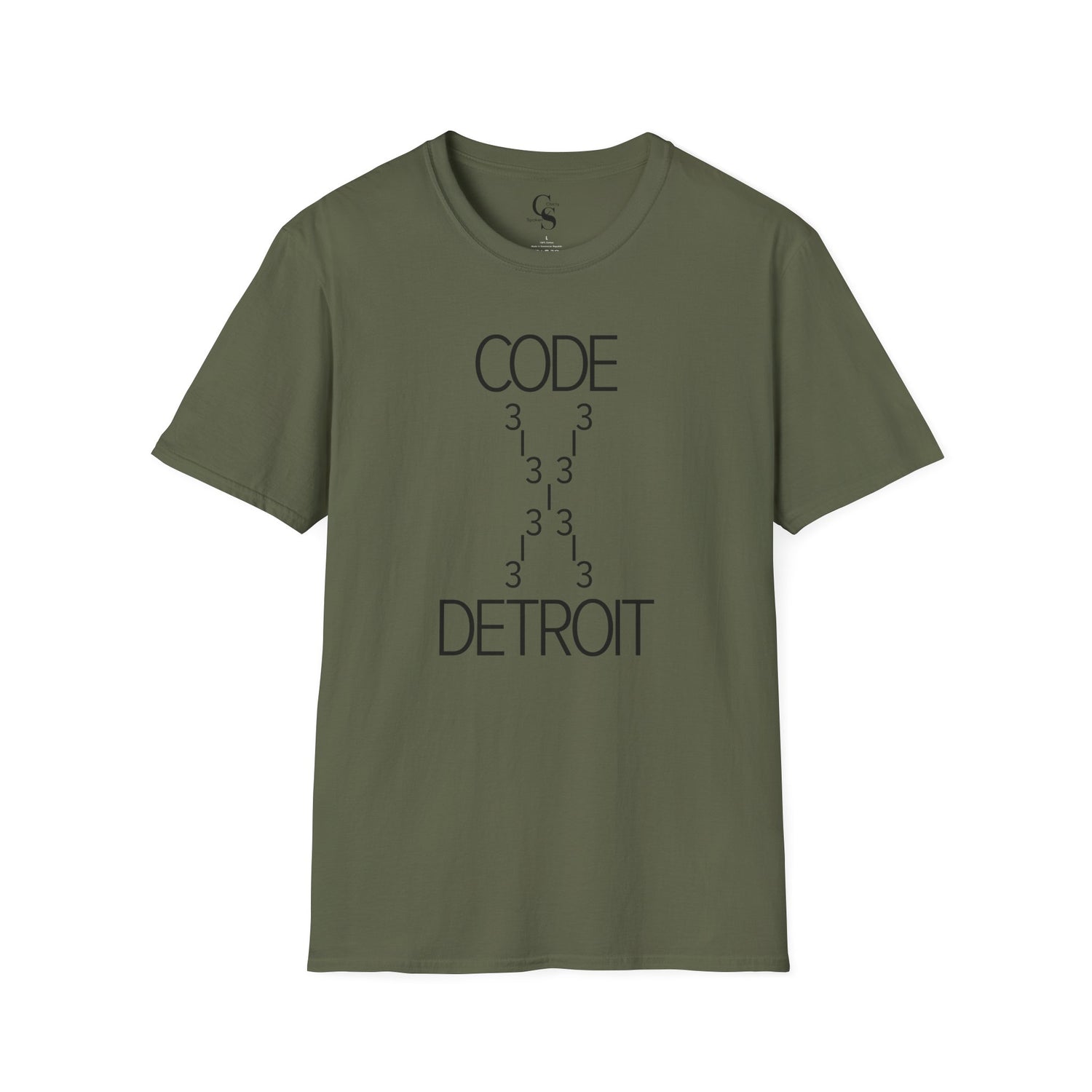 Code 313 Detroit Tee - Black Print - Tonyalicious Tees