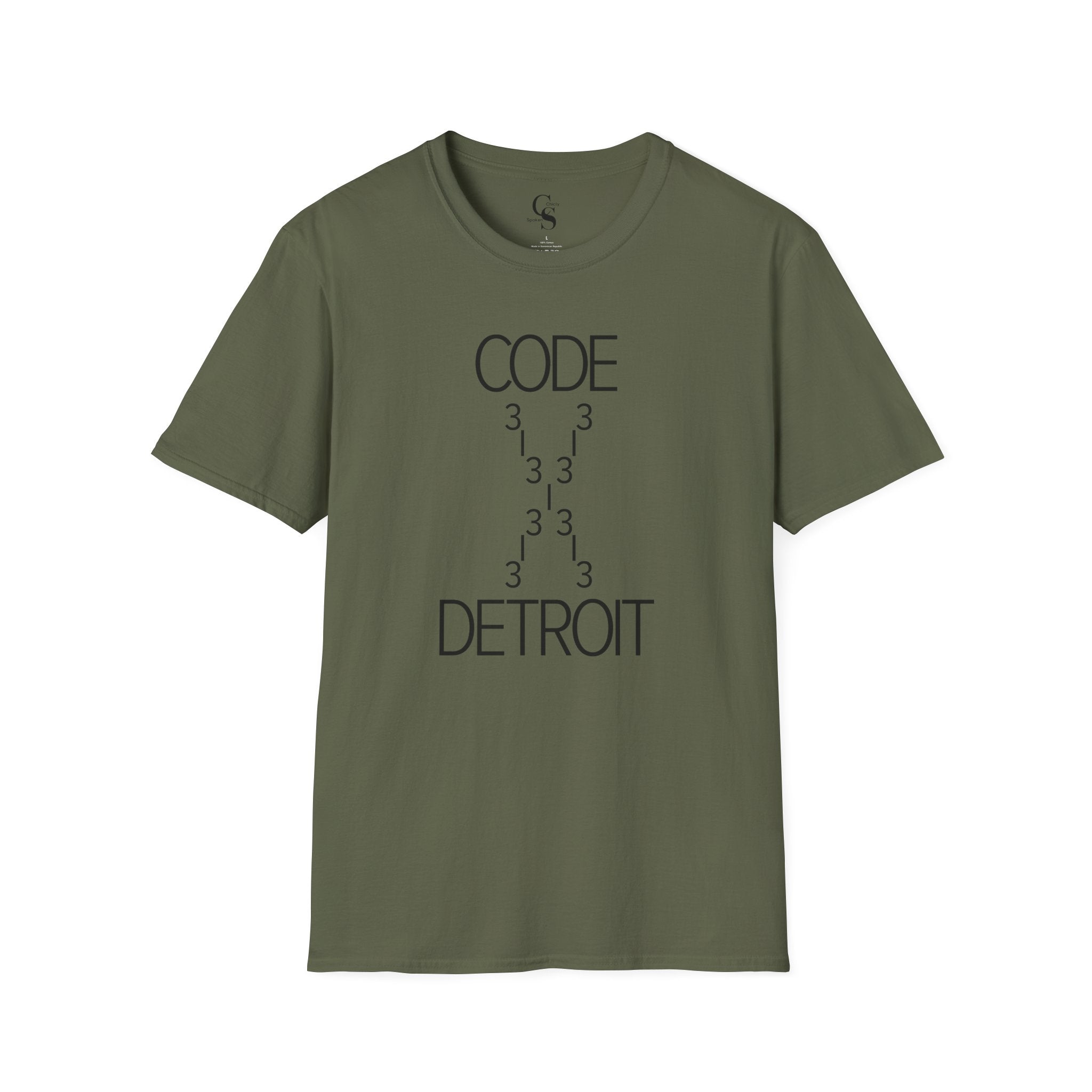 Code 313 Detroit Tee - Black Print - Tonyalicious Tees