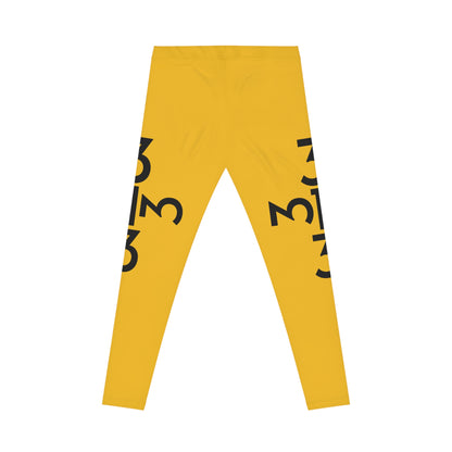 Twisted 313 Bold Black and Yellow Leggings - Tonyalicious Tees