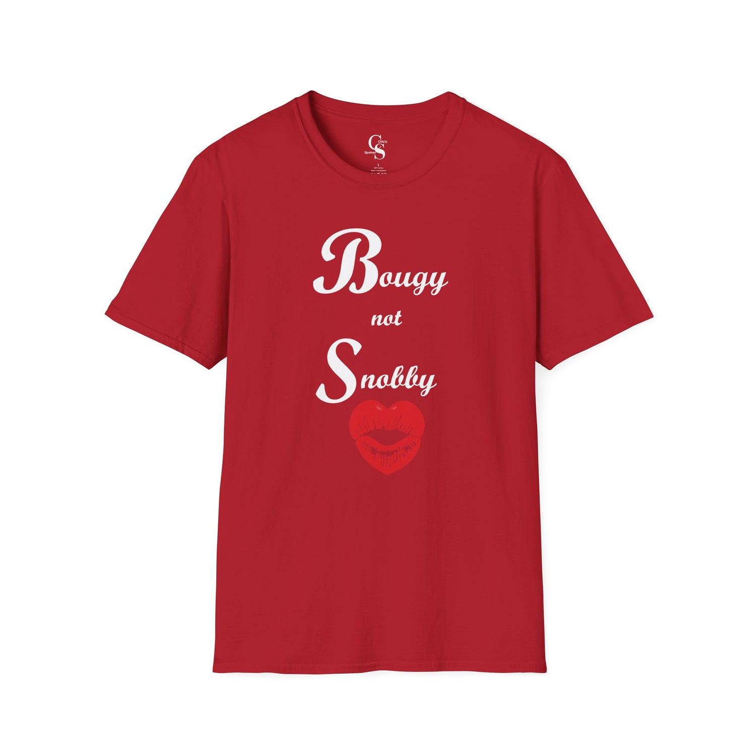 Bougy Not Snobby Tee - White Print - Tonyalicious Tees