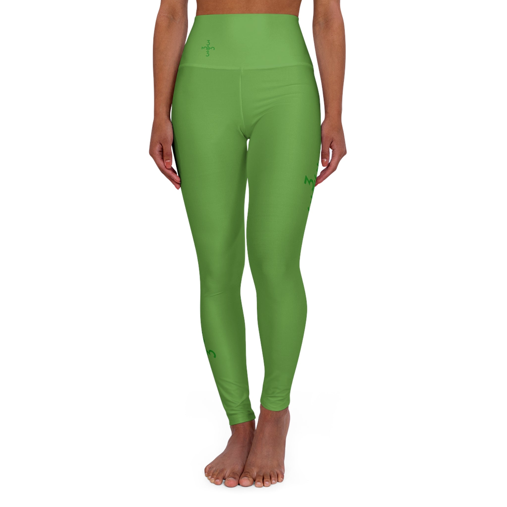 Twisted 313 Green High Waisted Yoga Leggings - Tonyalicious Tees