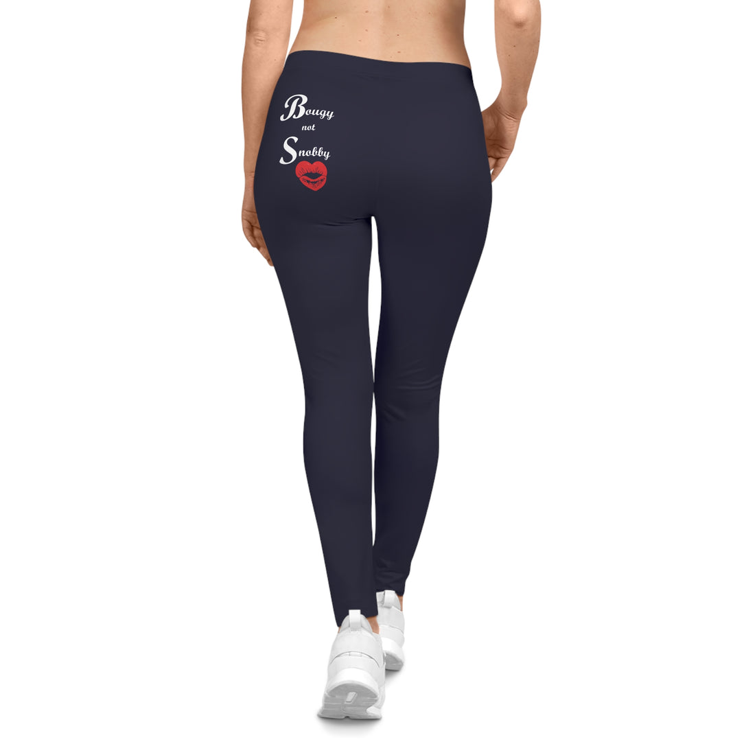 Bougy not Snobby Navy Leggings - Tonyalicious Tees