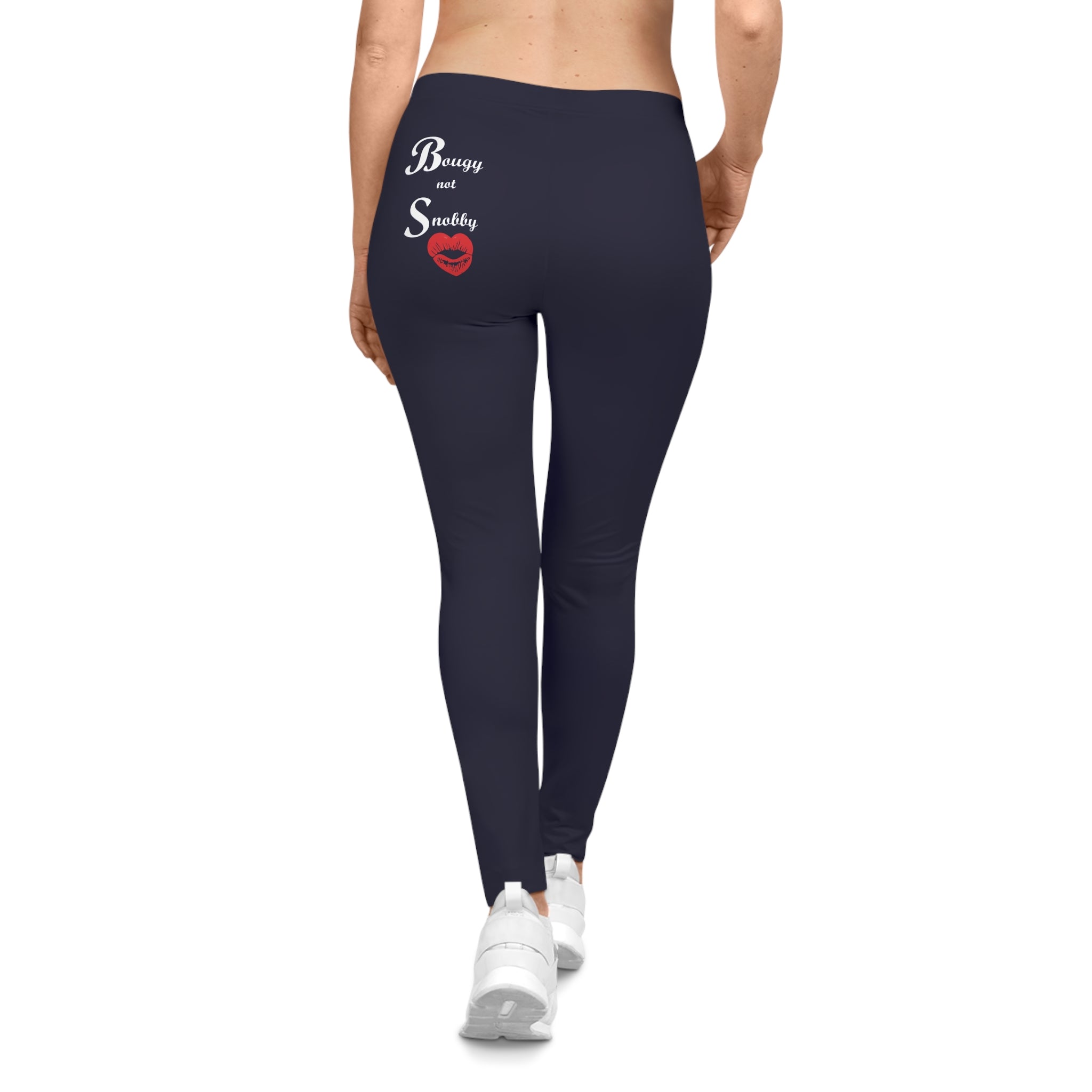 Bougy not Snobby Navy Leggings - Tonyalicious Tees