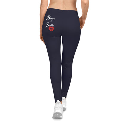 Bougy not Snobby Navy Leggings - Tonyalicious Tees
