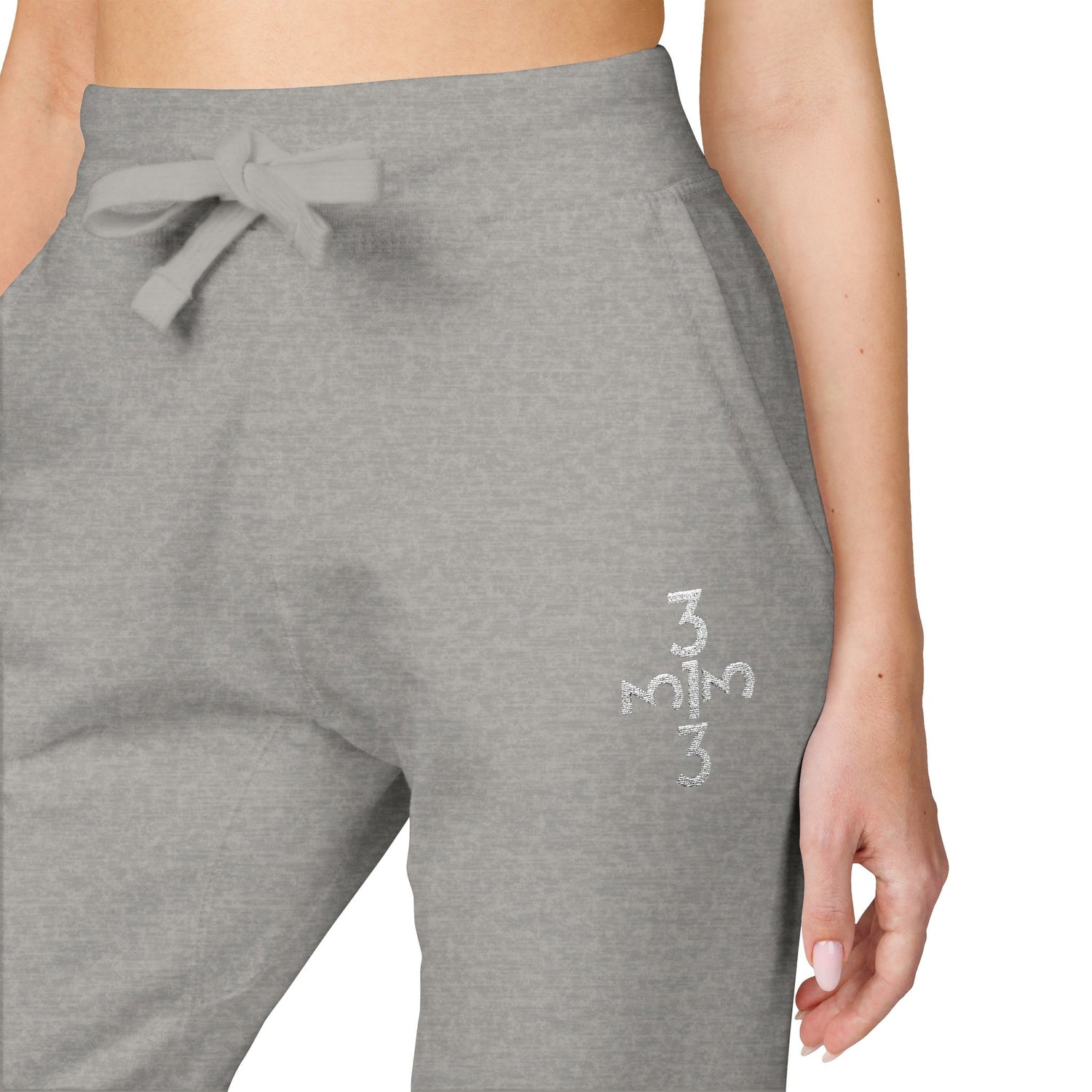 Twisted 313 Unisex Embroidered Joggers - White Print - Tonyalicious Tees