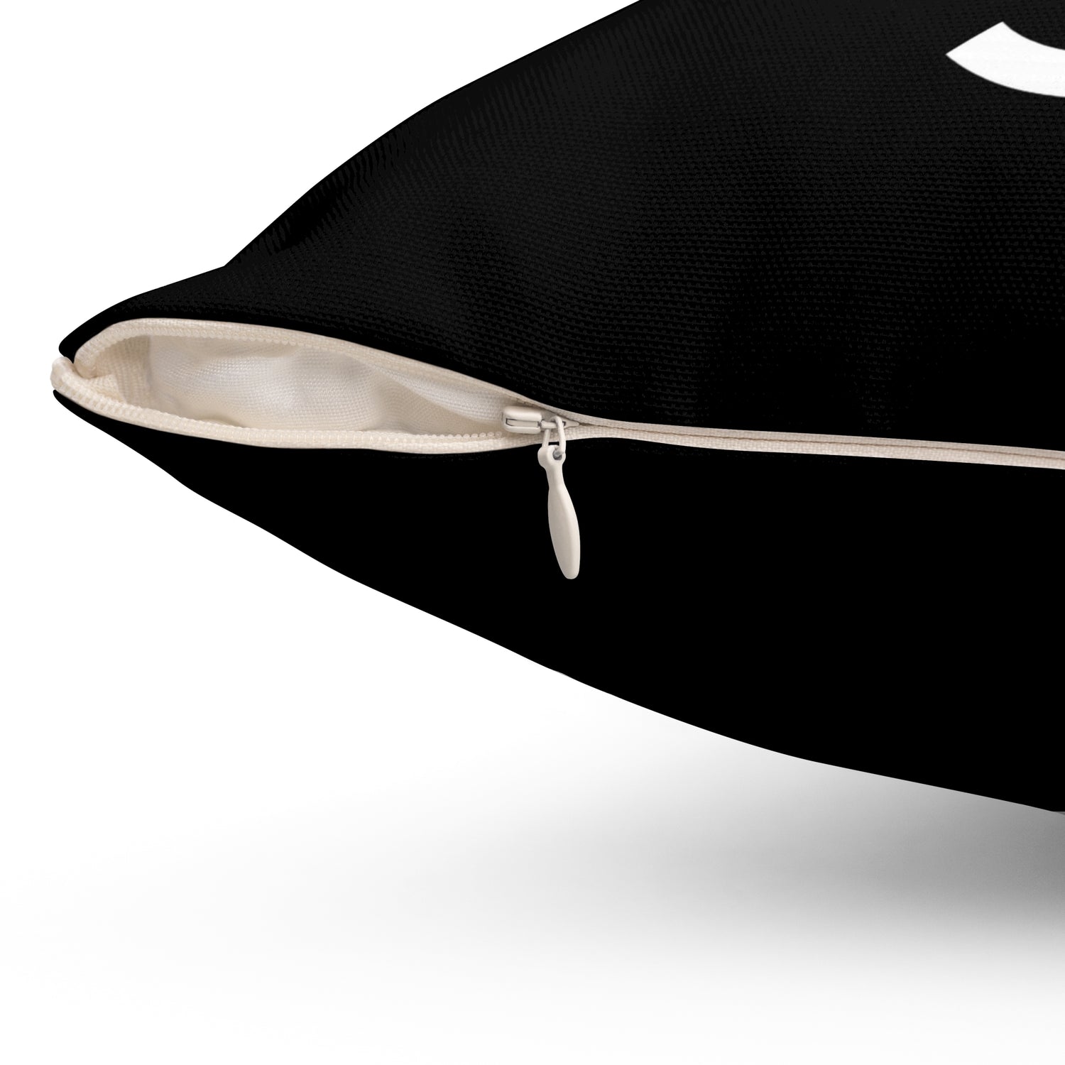 Twisted 313 Square Pillow — Black