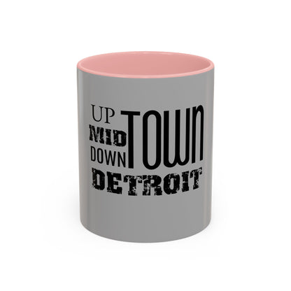 Up, Mid, Downtown Detroit Mug - Tonyalicious Tees