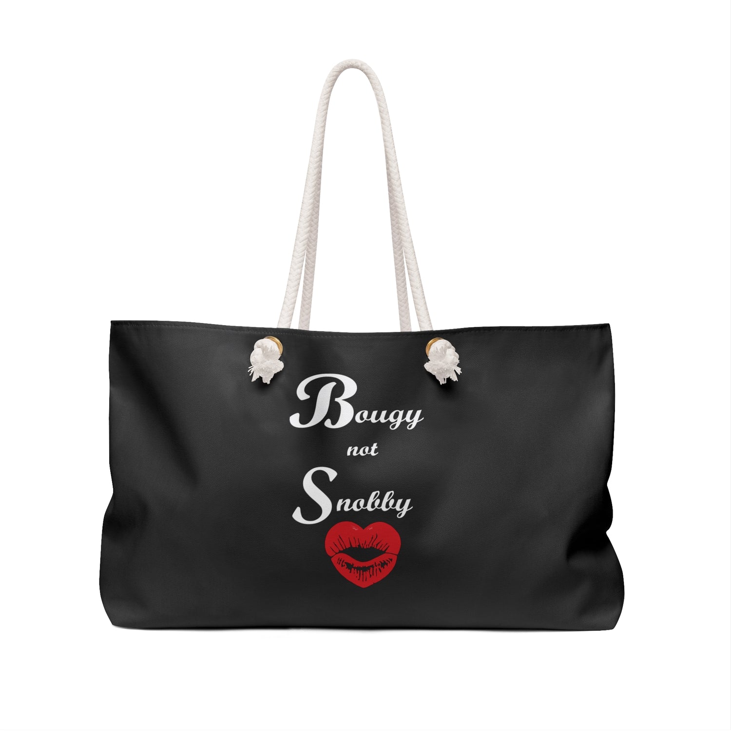 Bougy Not Snobby Black Travel Weekender Bag - Tonyalicious Tees