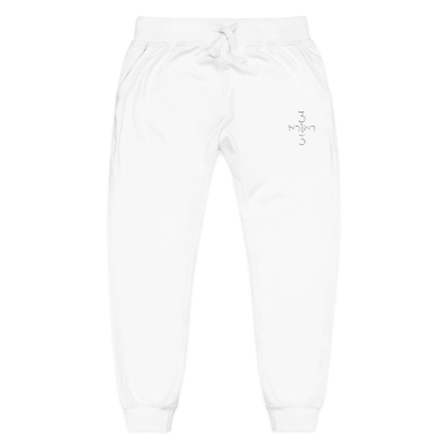Twisted 313 Unisex Embroidered Joggers - White Print - Tonyalicious Tees