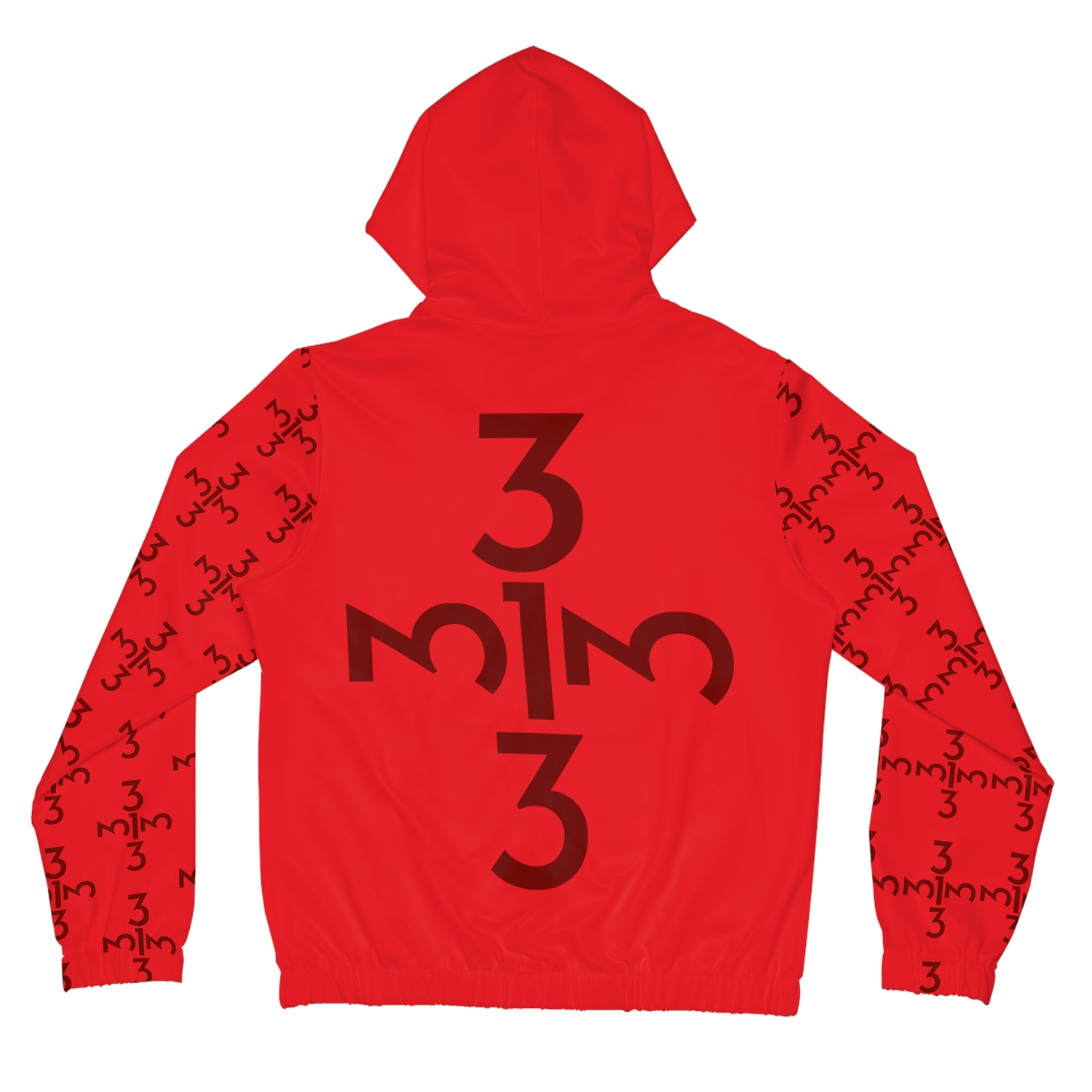 Twisted 313 Women’s Bold Red on Red Lightweight Zip Hoodie - Tonyalicious Tees
