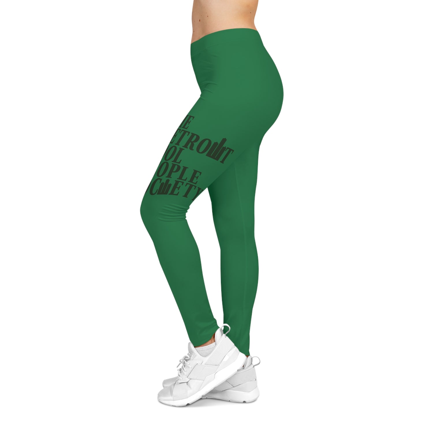 The Detroit Cool People Society Printed Leggings - Green - Tonyalicious Tees