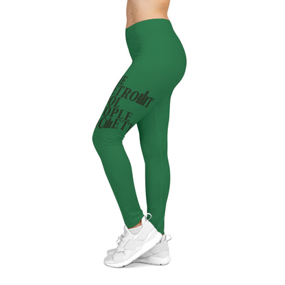 The Detroit Cool People Society Printed Leggings - Green - Tonyalicious Tees