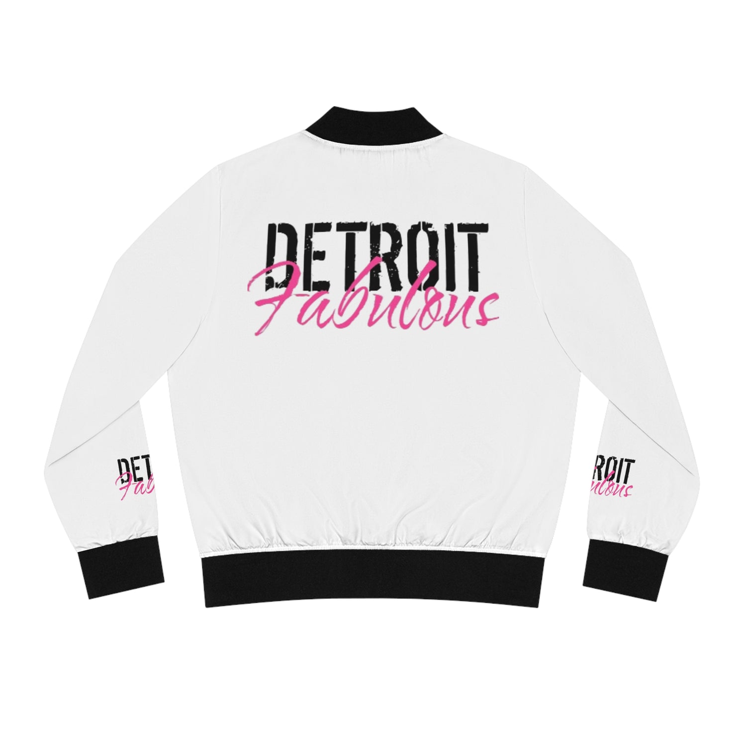 Detroit Fabulous White Bomber Jacket - Tonyalicious Tees
