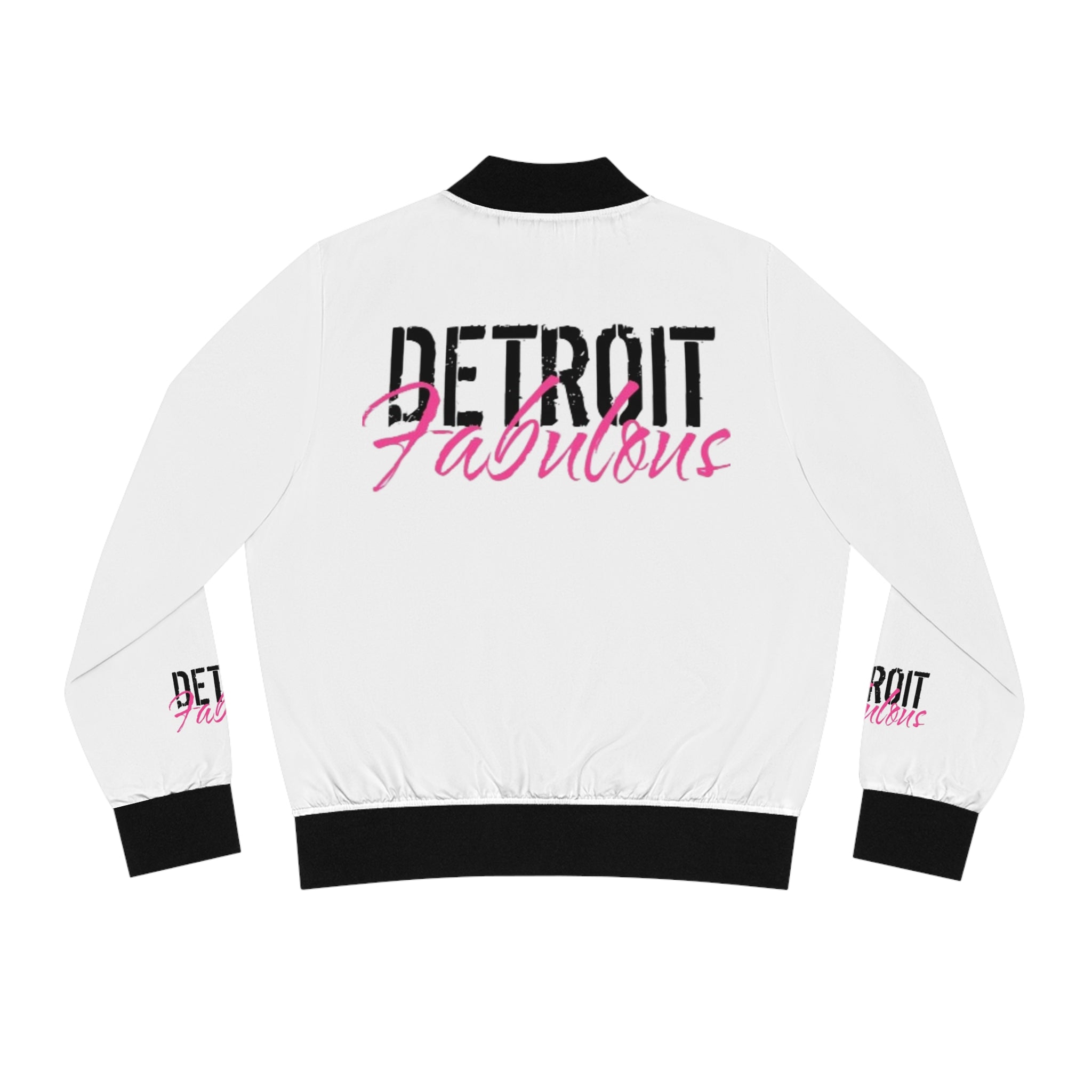 Detroit Fabulous White Bomber Jacket - Tonyalicious Tees