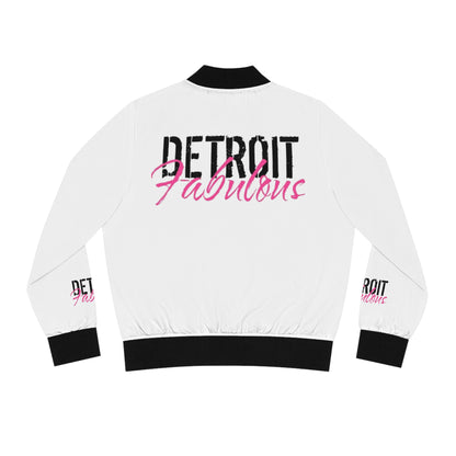 Detroit Fabulous White Bomber Jacket - Tonyalicious Tees