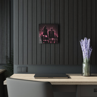 Detroit Fabulous Neon Nights Acrylic Art Series No. 3 - Motor City Muse