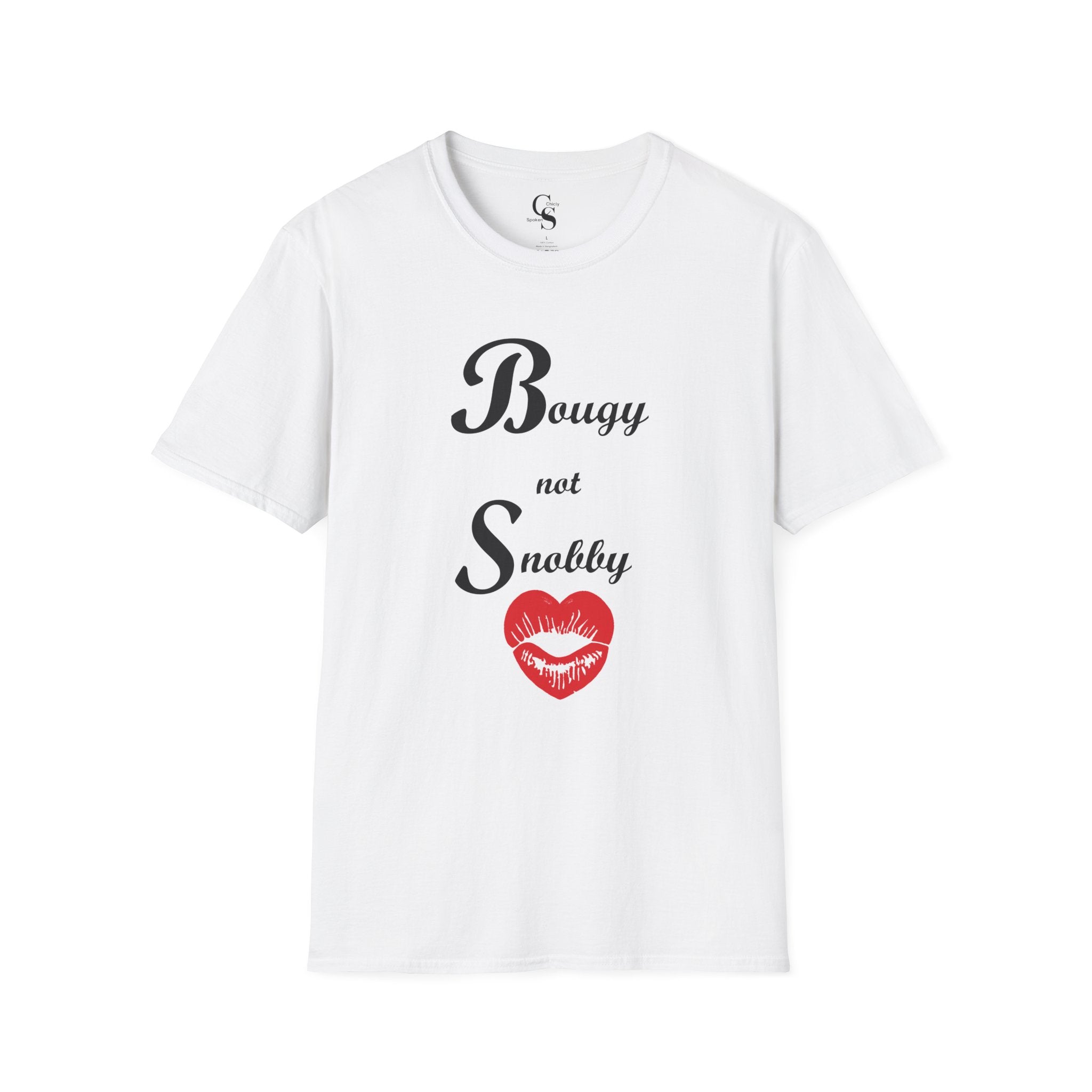 Bougy not Snobby Tee - Black Print - Tonyalicious Tees