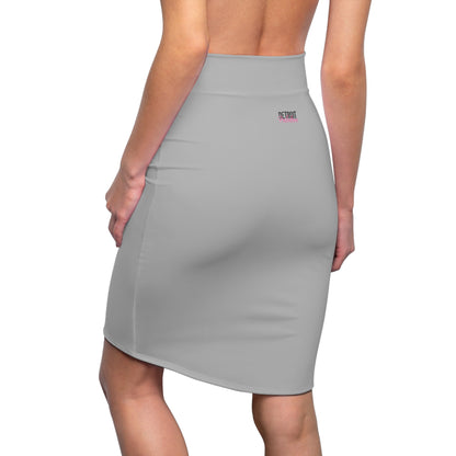 Detroit Fabulous Gray Mid Waist Pencil Skirt - Tonyalicious Tees