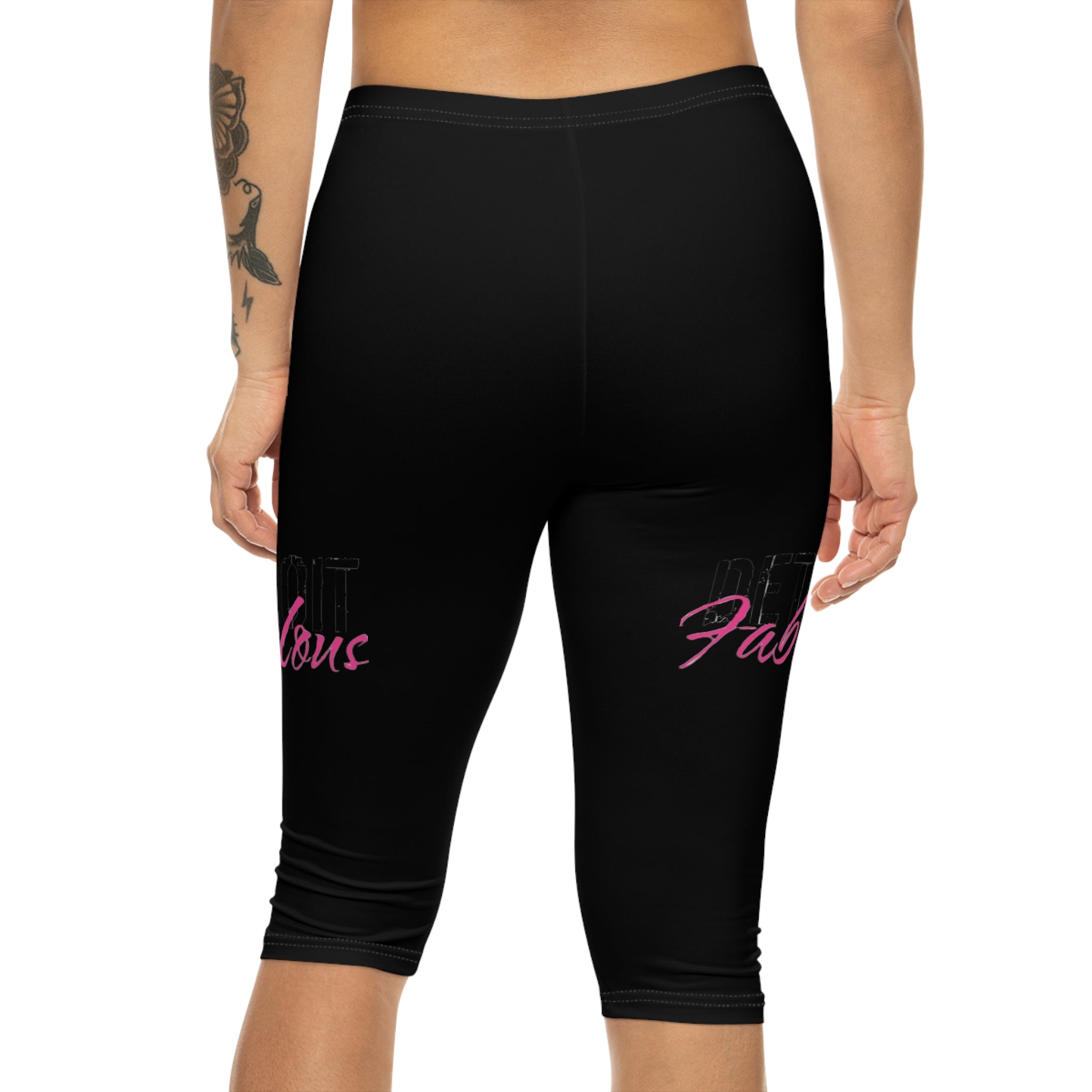 Detroit Fabulous Capri Leggings - Black - Tonyalicious Tees