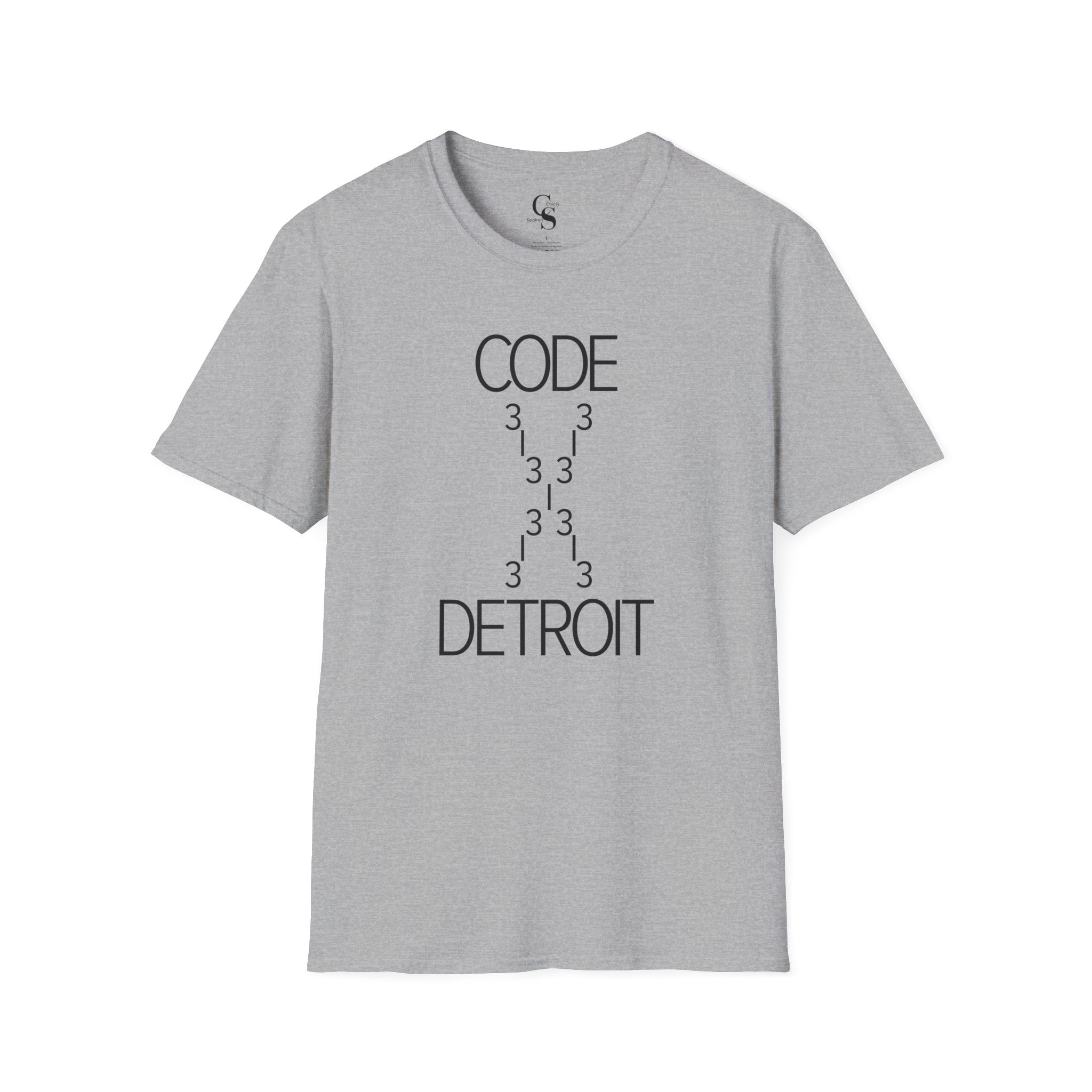 Code 313 Detroit Tee - Black Print - Tonyalicious Tees