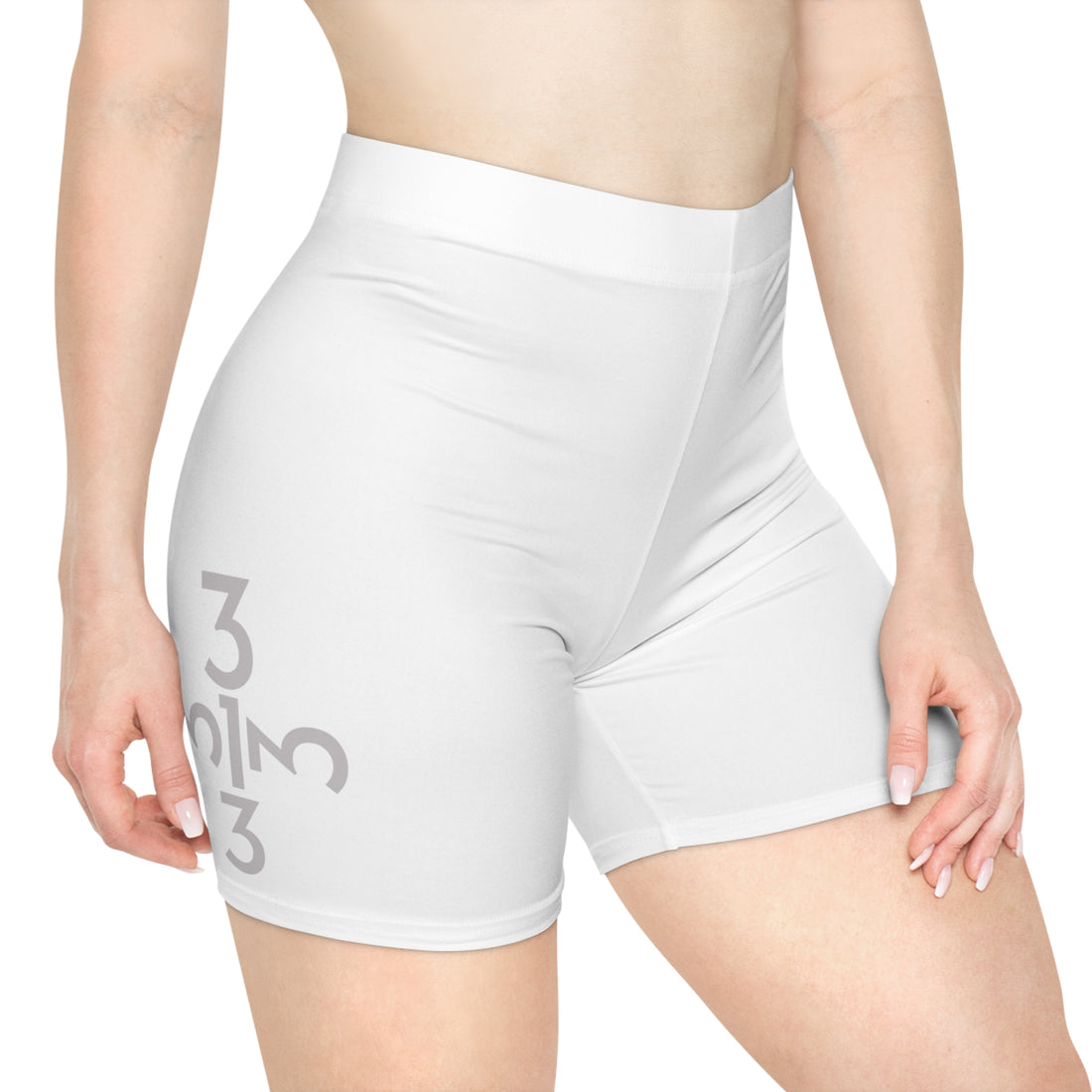 Twisted 313 White Biker Shorts - Tonyalicious Tees