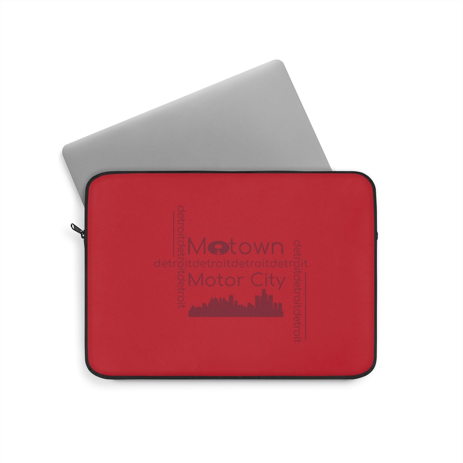 Motown Motor City Laptop Sleeve - Red - Tonyalicious Tees