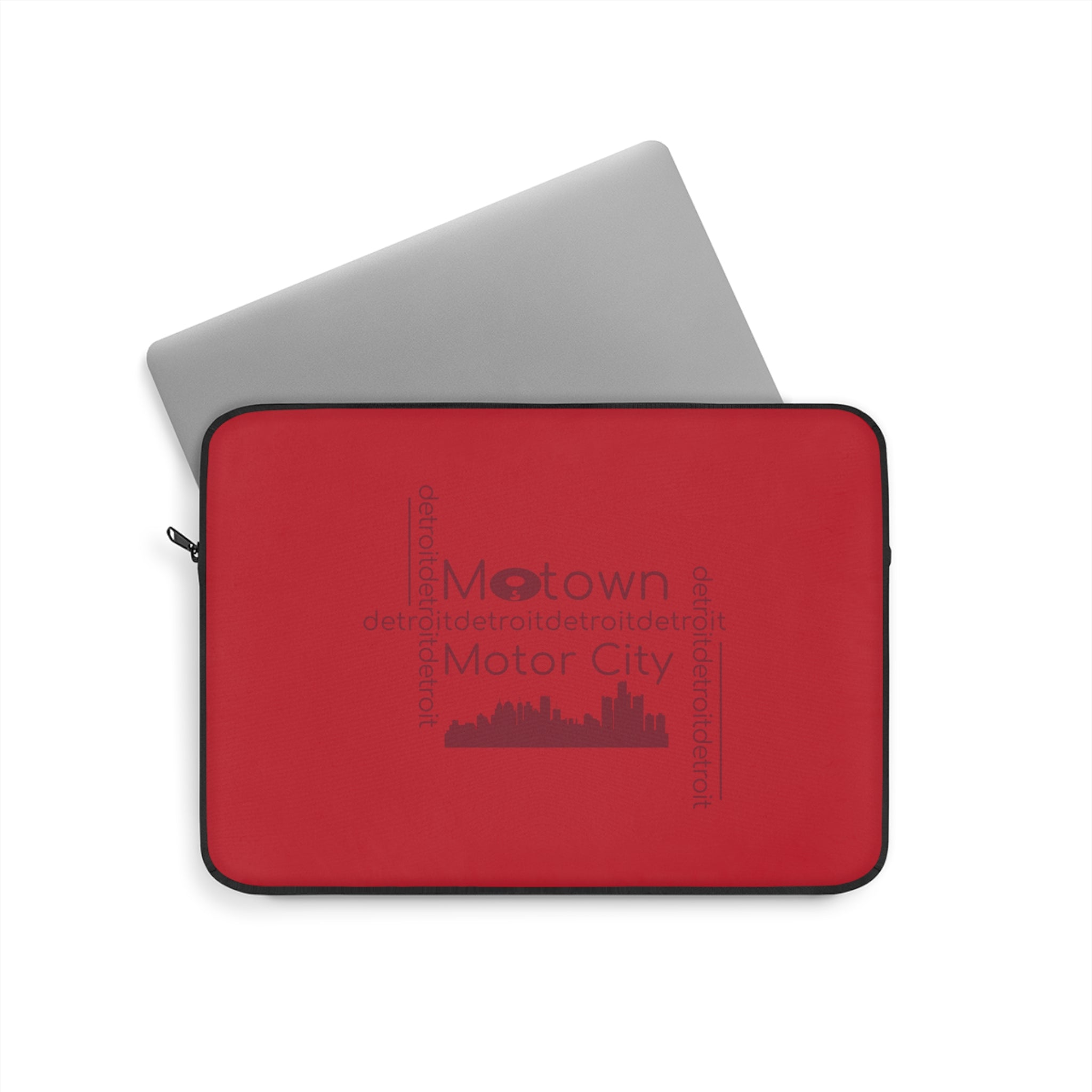 Motown Motor City Laptop Sleeve - Red - Tonyalicious Tees