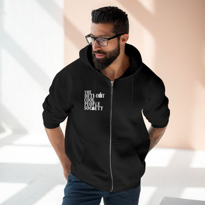 Detroit Cool People Society Zip Hoodie - Front and Back - Tonyalicious Tees