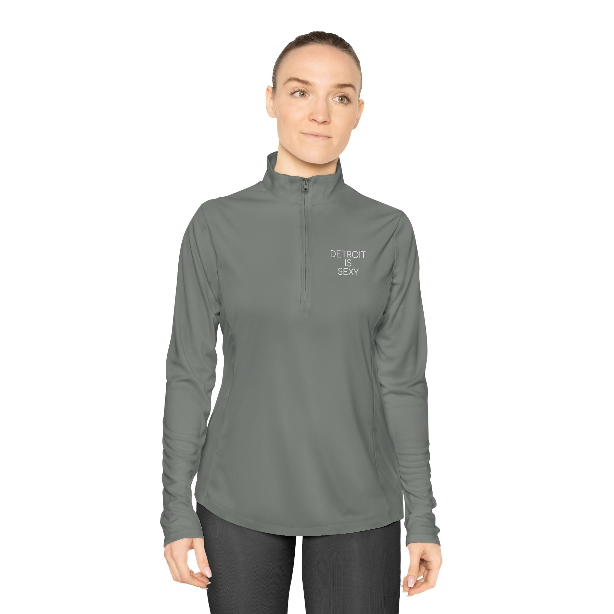 Detroit Is Sexy Ladies Quarter-Zip Pullover - Tonyalicious Tees