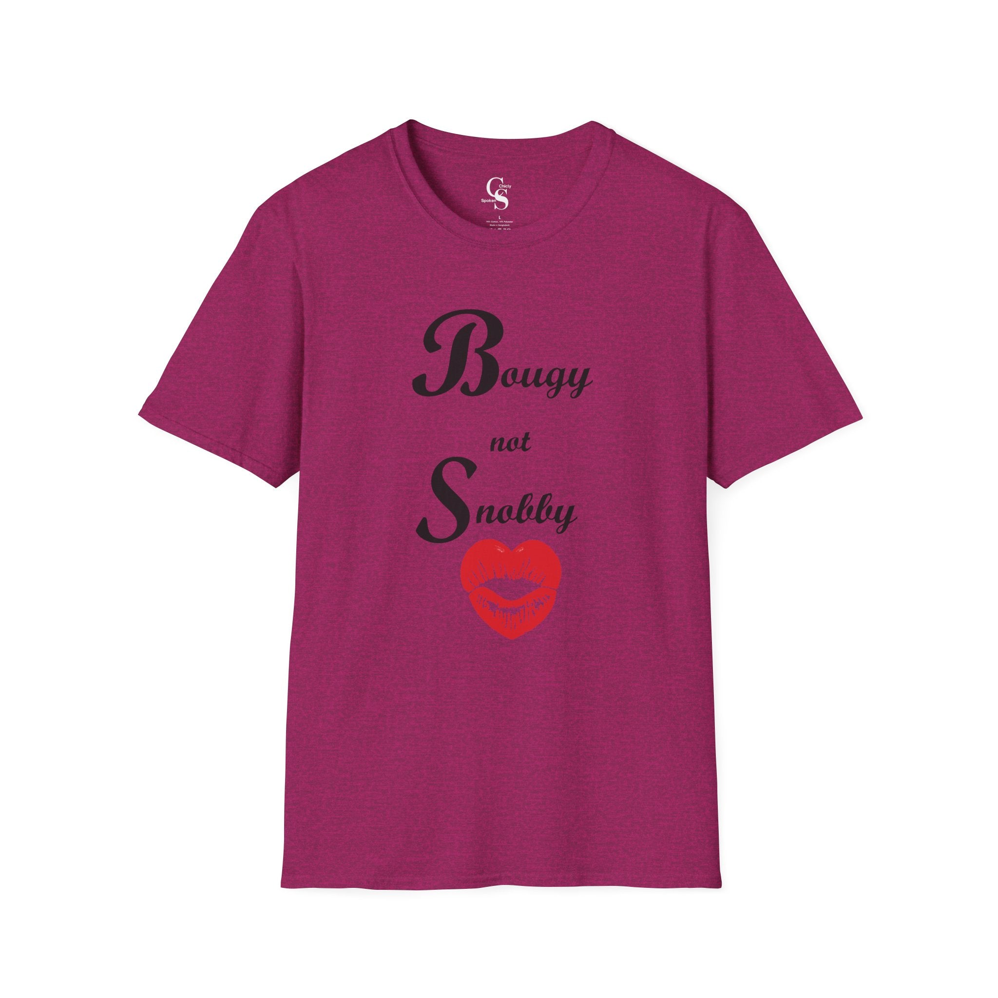 Bougy not Snobby Tee - Black Print - Tonyalicious Tees