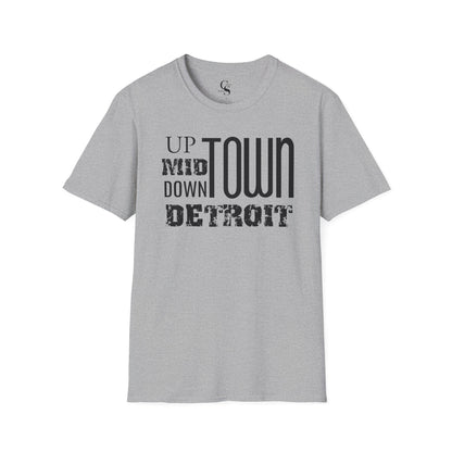 Up, Mid, Downtown Detroit Tee - Tonyalicious Tees