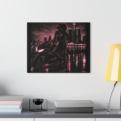Detroit Fabulous Neon Nights Acrylic Art Series No. 2 - Midnight Rider