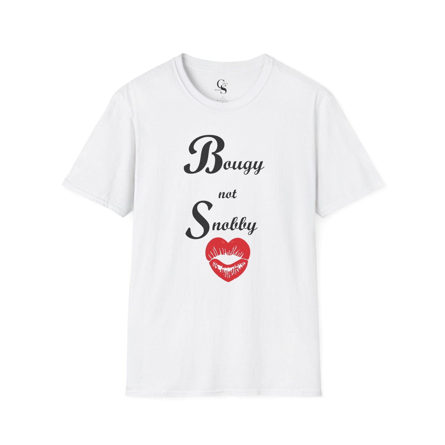 Bougy not Snobby Tee - Black Print - Tonyalicious Tees