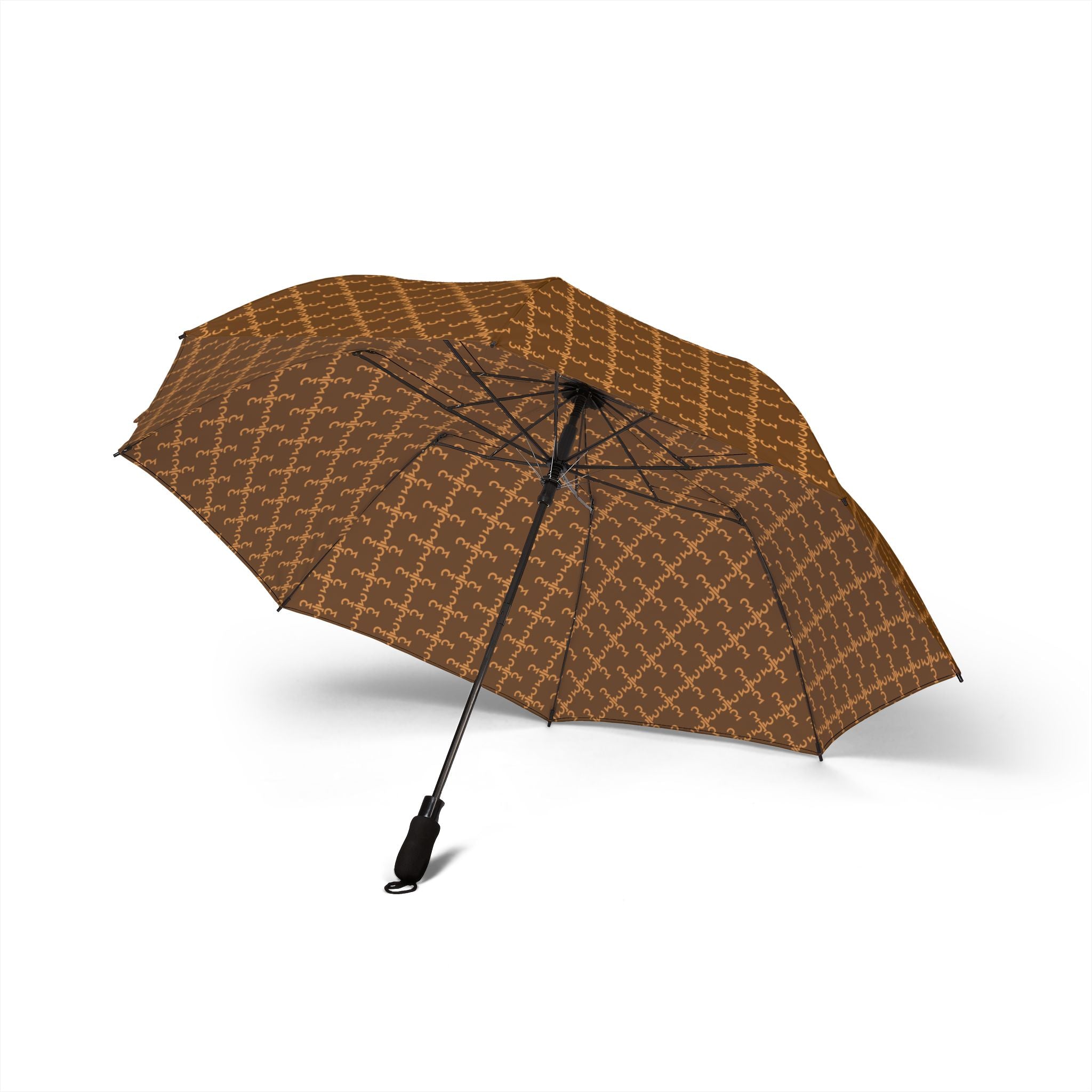 Twisted 313 Brown Compact Foldable Umbrella - Tonyalicious Tees