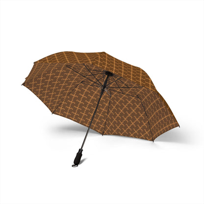 Twisted 313 Brown Compact Foldable Umbrella - Tonyalicious Tees